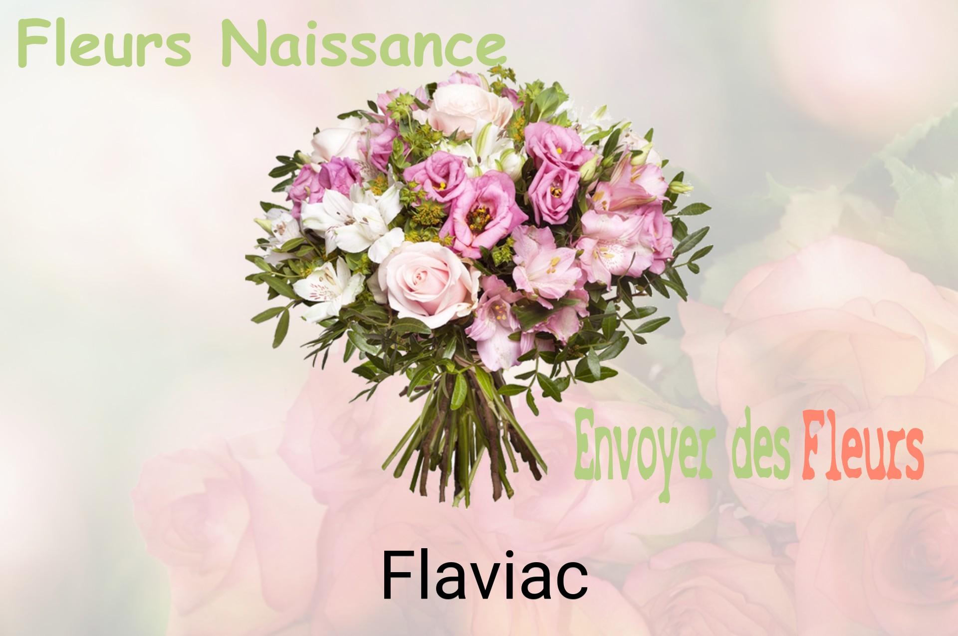 Bouquet de fleurs de naissance livré à Flaviac