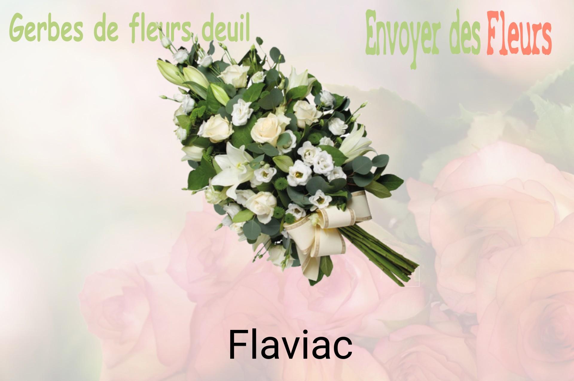 Gerbe de fleurs de deuil livrée à Flaviac